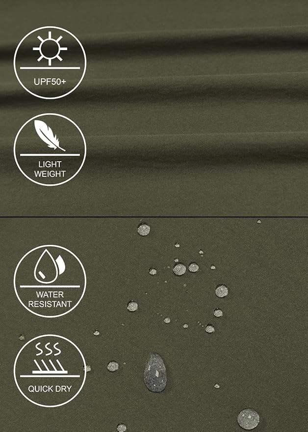 GymBrave Women's Hiking Cargo Pants Quick Dry Outdoor Camping Capris Water Resistant UPF 50 with Zipper Pockets