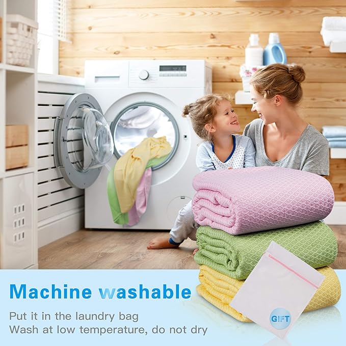 AmyHomie Cooling Blanket,100% Rayon Derived from Bamboo, Cool Summer Blanket for Hot Sleepers, Soft Comfy Lightweight Blankets for All Seasons(Light Purple, 79×91)