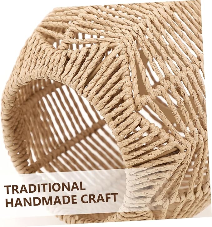 2pcs Imitation Rattan Lampshade Chandelier Lampshade Imitated Woven Lamp Shade Hanging Lamp Shade Chandelier Shade Modern Style Lampshade Household Lampshade Creative Lampshade