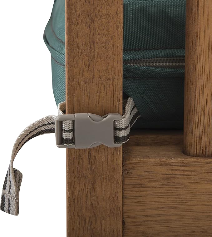 Classic Accessories Ravenna Water-Resistant 21 x 19 x 3 Inch Patio Seat Cushion, Mallard Green, Chair Seat Cushion