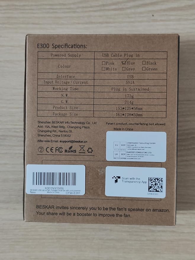 BESKAR Clip on Fan, 360° Rotation Quiet Stroller Fans with Strong Airflow,3 Speeds, Portable Small Fans with Sturdy Clamp,Perfect Personal Cooling Fan for Office Table Bedroom Kitchen