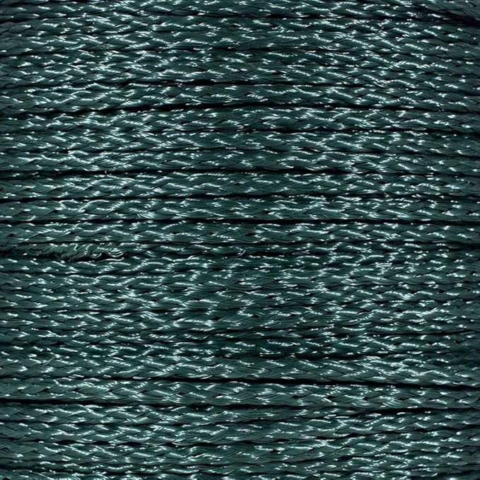 Hollow Braid Polypropylene Rope (1/4 Inch, 50 Feet, Hunter Green) - Barrier Rope - Trail Marking, Crowd Control, Golf Courses
