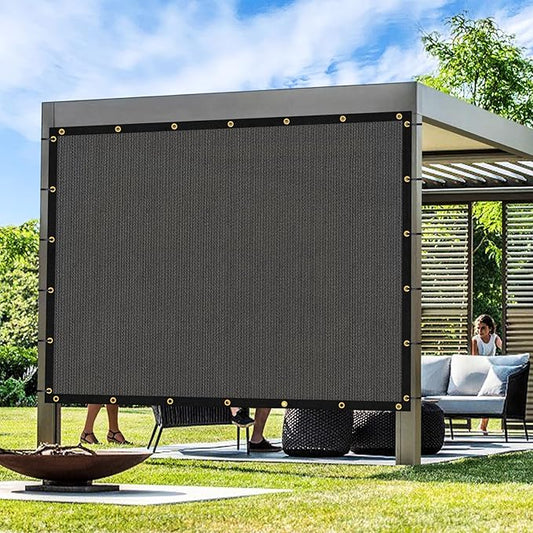 Artpuch Outdoor Pergola Shade Cover 17x22 FT Sun Shade Cloth with Grommets Dark Grey 90% UV Protection Canopy Patio Privacy Screen (Customized Available)