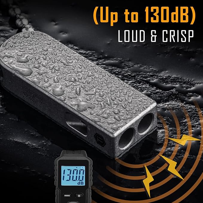 KeyUnity Titanium EDC Whistle Outdoor Emergency Whistle for Keychain, Comes with Necklace to Hang on Neck