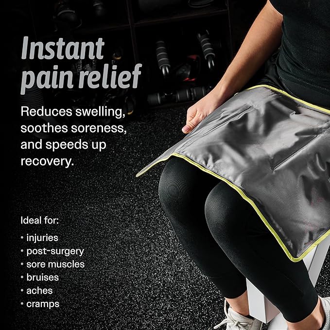 Hot & Cold Reusable Gel Packs (XL, 1 Pack) Flexible Soft Compress - Ice & Heat Therapy for Injuries, Back, Shoulder, Hip, Knee, Joint Pain, Swelling, Bruises, Post Surgery - Sport Temp