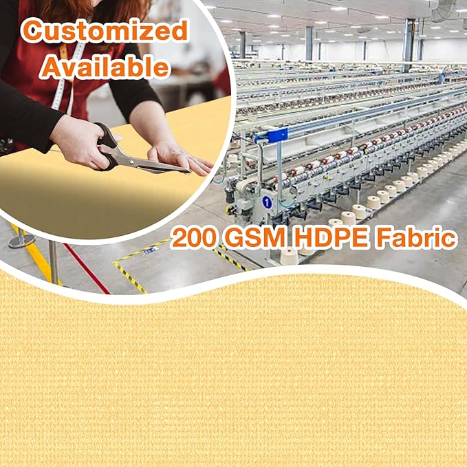 Artpuch Outdoor Pergola Shade Cover 21x23 FT Sun Shade Cloth with Grommets Sand 90% UV Protection Canopy Patio Privacy Screen (Customized Available)