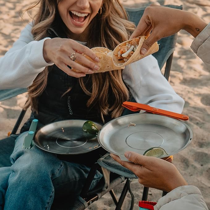 FULL WiNDSOR - MAGWARE - Magnetic Bowls and Plates Set - Stainless Steel Travel Dinnerware for Camping, Overlanding, Backpacking, Picnic, RV, Outdoor Dining Portable Tableware Mess Kit