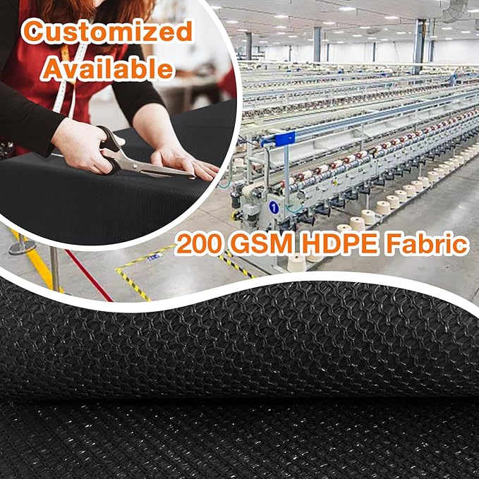 Artpuch Outdoor Pergola Shade Cover 15x20 FT Sun Shade Cloth with Grommets Black 90% UV Protection Canopy Patio Privacy Screen (Customized Available)