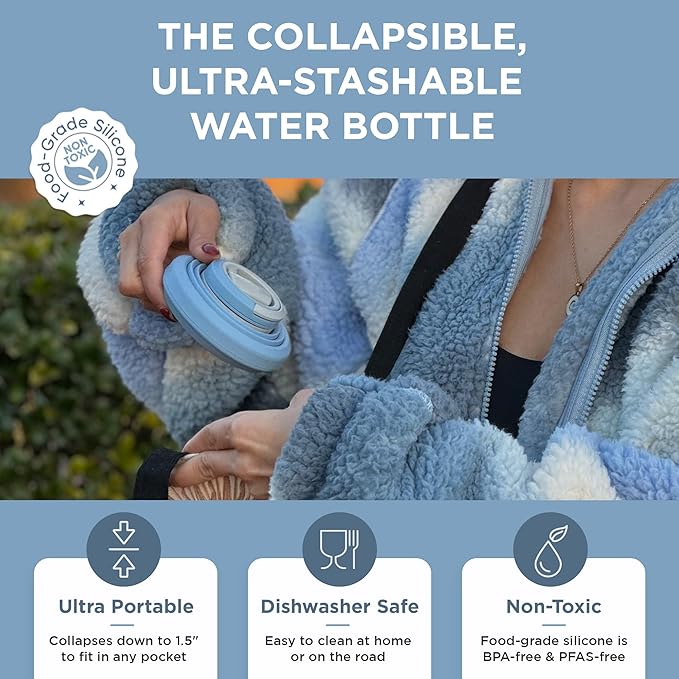 HYDAWAY 25oz Collapsible Water Bottle - BPA-Free, Leakproof, Lightweight, and Space-Saving - Perfect for Hiking, Travel, and All-Day Hydration