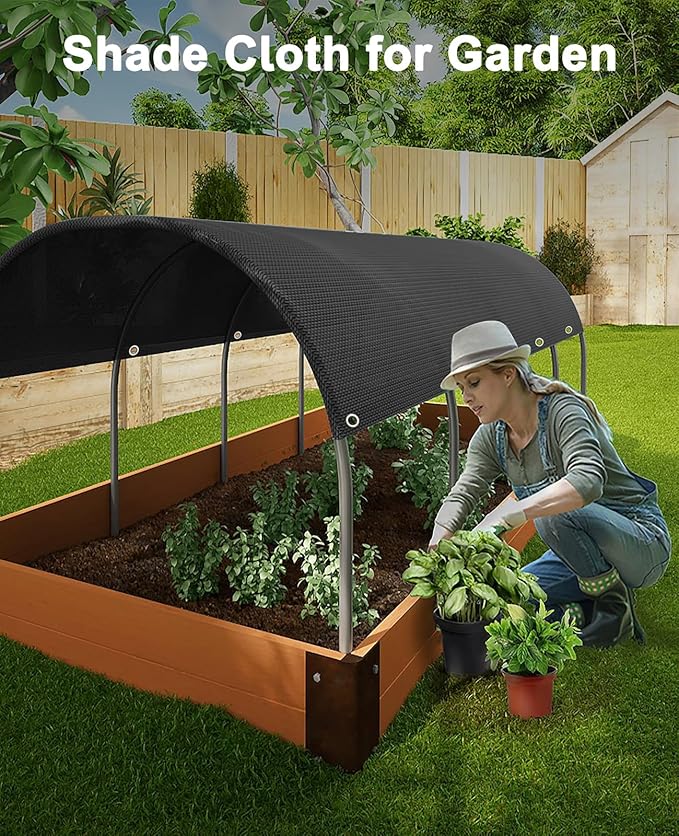 90% Shade Cloth,3x6ft Tear Resistant Sun Shade Net with Reinforced Grommet,Durable Garden Shade Tarp Cover for Greenhouse,Plant Cover, Chicken Coop,Patio and Pergola,Black