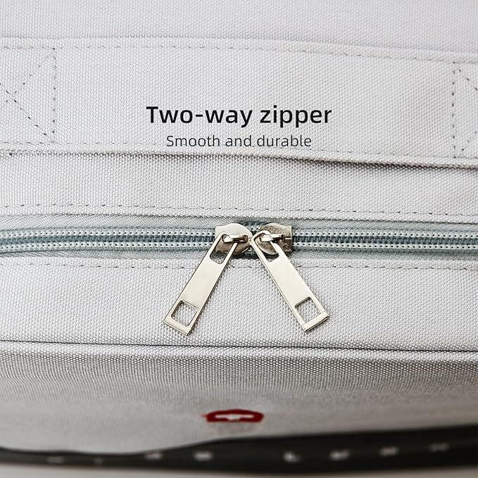 First Aid Bags Empty, Travel Medicine Bag, Medical Supplies Organizer Bag, Portable Kit for Traveling, Car, Home, Camping, Office, Hiking, Outdoor (Oxford Grey)