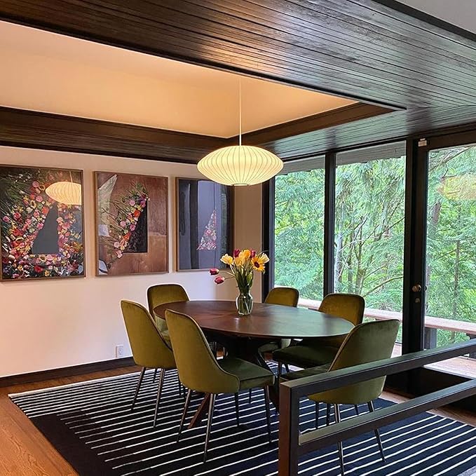 Drum Shade Fabric Pendant Light,Wabi Sabi Cloth Lamp,Adjustable Hanging Lantern Indoor,Mid Century Modern Pendant Lamp for Study Room Office