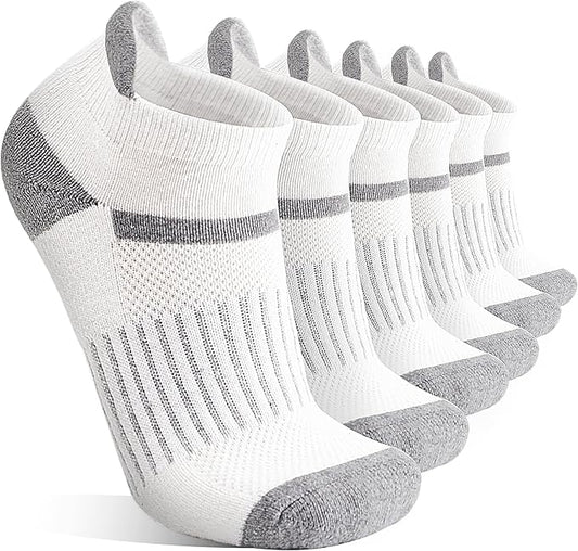 6 Pairs Merino Wool Ankle Running Hiking Socks Compression Support Breathable Thick Cushion No Show Socks for Women Men