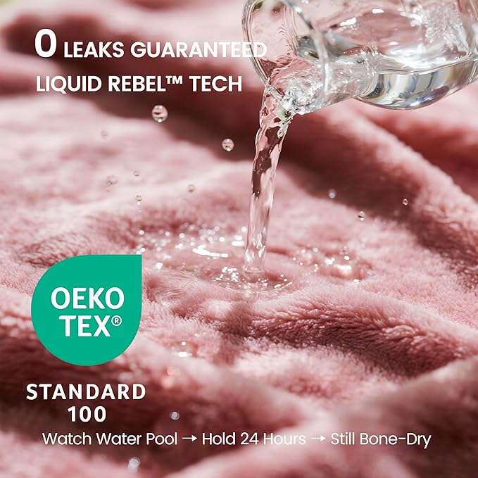 gogobunny Waterproof Bed Blanket, Reversible Sherpa Fleece Throw Blanket for Dog Puppy Cat, Furniture Cover Protects Bed Couch Sofa from Liquid Pee and Pet Fur (Pink, 60x80 inches)