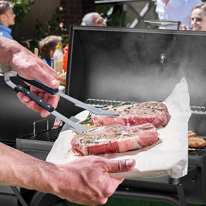 Gifts for Men - BBQ Grilling Set, 4-Piece Heavy Duty Stainless Steel Barbeque Tools - Unique Gifts for Dad, Father, Music Lovers, Perfect Barbecue Accessories for Indoor & Outdoor Use (Guitar Design)