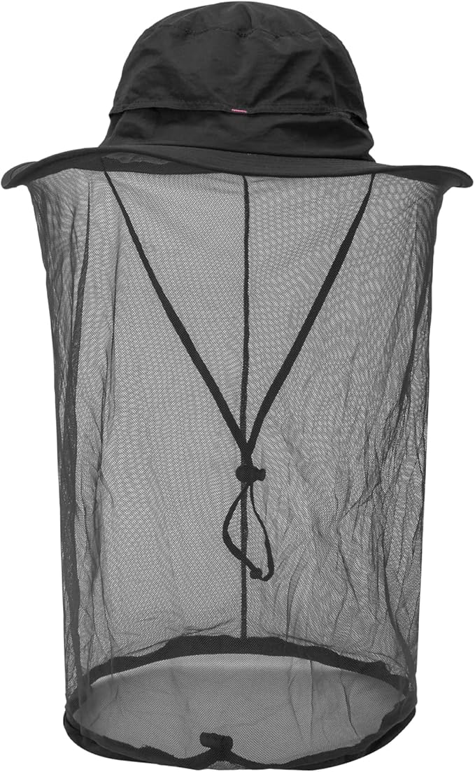 Fishing Hat Sun Protection Hat Mosquito Head Net for Outdoors Bucket Hat with Hidden Net Mesh