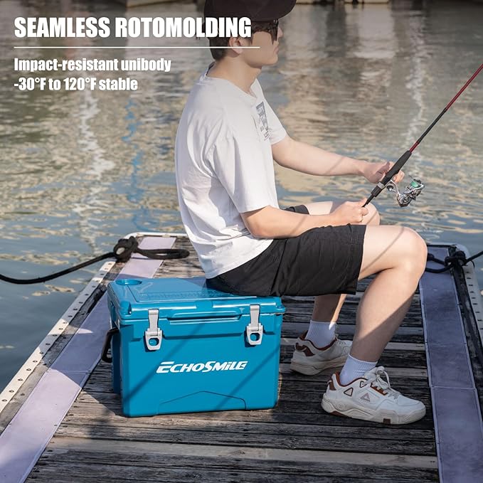EchoSmile 25/30/35/40/60/75 Quart Rotomolded Cooler, Built to Stand up to The Rigors of The Journey