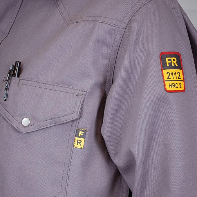 Flame Resistant FR Welding Shirt - 100% C - 9 oz