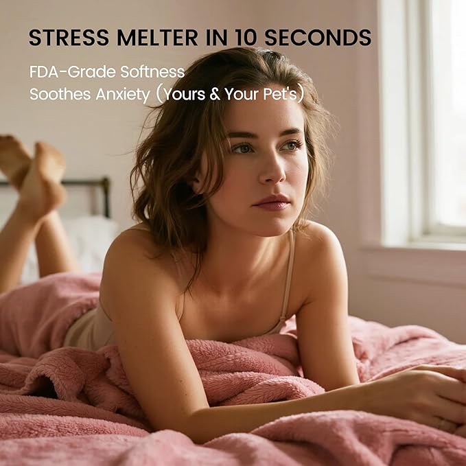 gogobunny Waterproof Bed Blanket, Reversible Sherpa Fleece Throw Blanket for Dog Puppy Cat, Furniture Cover Protects Bed Couch Sofa from Liquid Pee and Pet Fur (Pink, 50x60 inches)