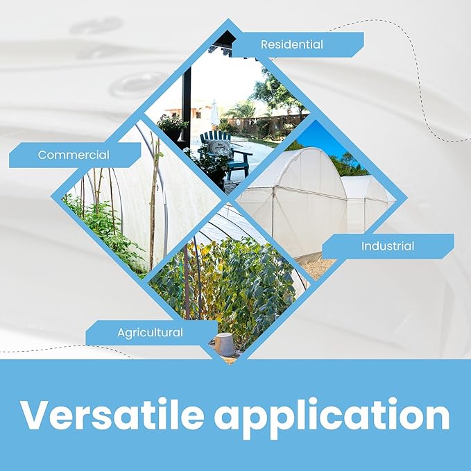 24mil Clear PVC Vinyl Heavy Duty Tarp Enclosure Panel - True Size, UV Protection, Tear Resistant, Waterproof Tarp with Arctic Flexibility 8x12