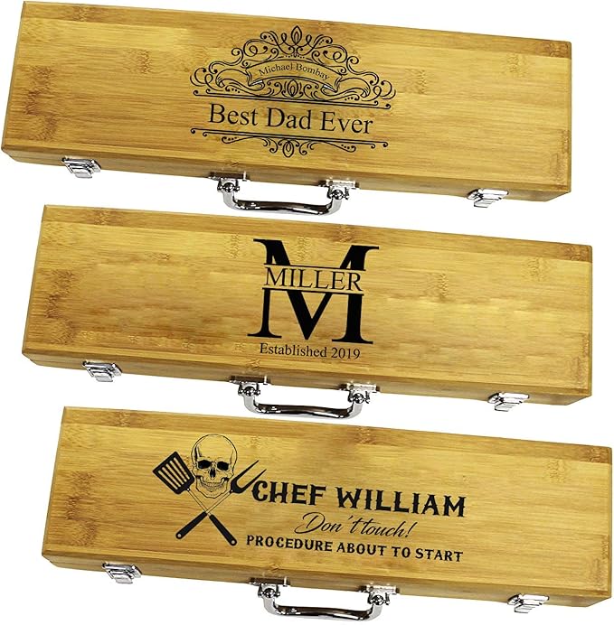 Sofia's Findings Personalized Grill Set | BBQ Engrave Set