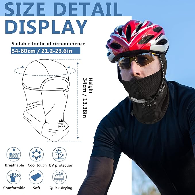 Balaclava Face Mask Sun UV Protection Breathable Full Head Mask for Men Women Skiing Cycling