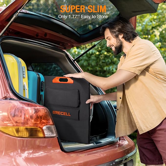 2400W Solar Generator with 2 * 200W Flexible Panel, GRECELL 1843Wh Portable Power Station w/ 2400W(4800W Peak)4 AC Outlets, Fast Charging Emergency Backup Battery UPS for Home Outage RV/Van, H2400