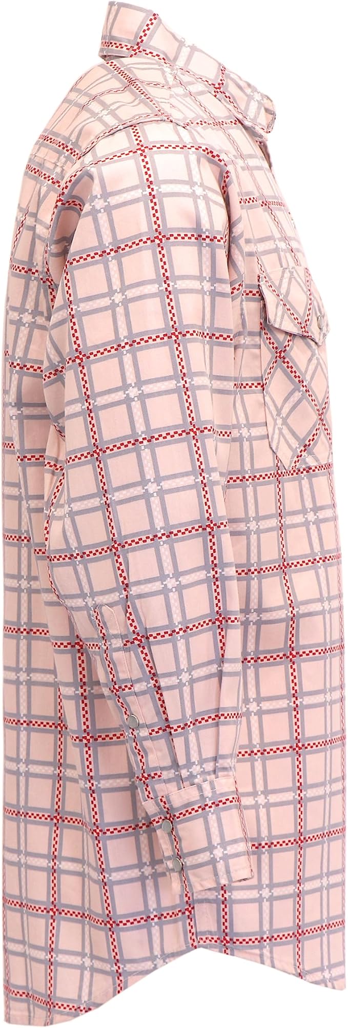 BOCOMAL FR Shirts for Men Printed Plaid Flame Resistant NFPA2112/CAT2 6.5oz Lightweight Fire Retardant Shirt