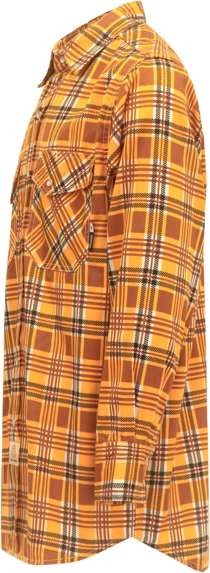 BOCOMAL FR Shirts for Men Printed Plaid Flame Resistant NFPA2112/CAT2 6.5oz Lightweight Fire Retardant Shirt