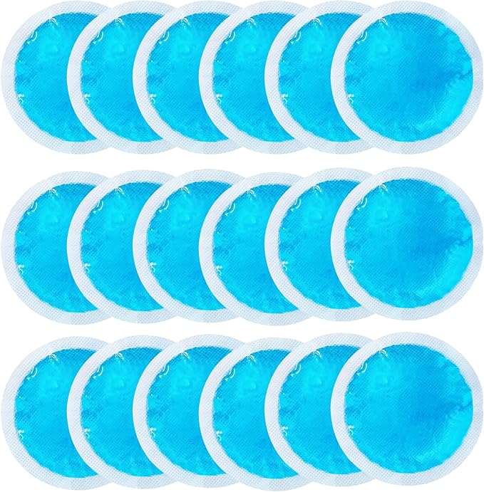 Hot & Cold Gel Packs for Pain Relief 18PCS Reusable Blue Cold Pack Ice Packs with Cloth Backing for Swelling, Bruises, Injuries, Surgery, Toothache (18 Pack)