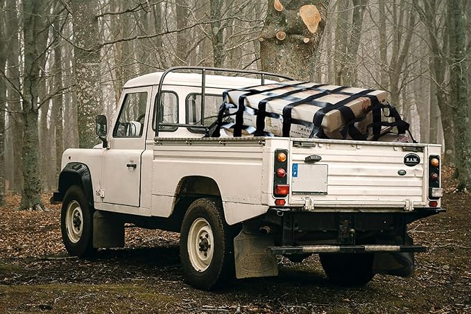 Cargo Net for Pickup Truck Bed Adjustment 66"x82" Truck Bed Cargo Netting with S-Hook Fittings 2” Wide Heavy Duty Small Trunk Cargo Nets Automotive Carrier for SUV Car Trailer