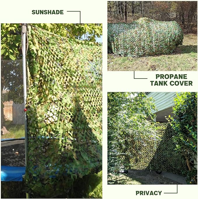 FLYEGO GEN 2 Camo Netting Camouflage Netting Hunting Blind Camo Net Camouflage Nets Military Surplus for Shooting Party Decoration Photograph Car Cover Sunshade