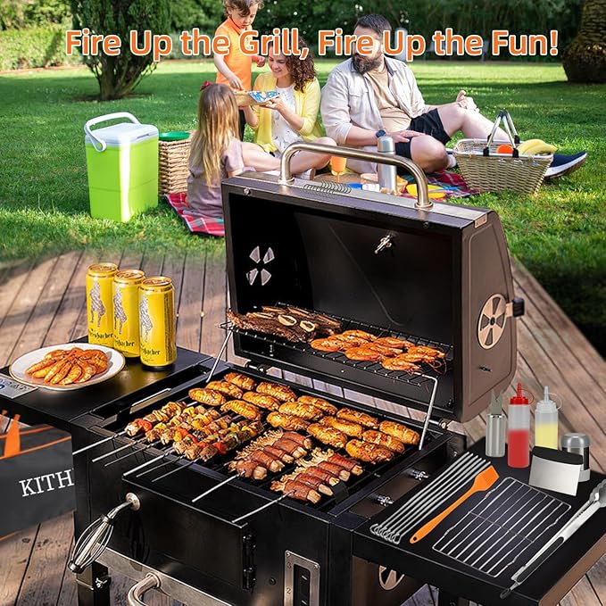 40PCS Griddle Accessories Kit, Flat Top Grill Accessories Set for Camp Chef, Griddle Spatula Set with Burger Press, Scraper, Tongs and Carry Bag for Outdoor BBQ