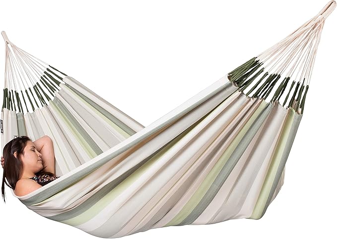 La Siesta® XL King Brisa Classic Hammock & CasaMount, Walls Ceilings Beams Suspension Kit -Indoor Outdoor Hammock Swing, Weather Tear Resistant, Cedar