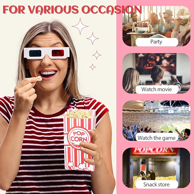 602 Pcs Popcorn Bags with Popcorn Scoop and Salt Shaker,1 oz Small Pop Corn Bags Popcorn Bags Individual Servings for Popcorn Machine Supplies Party Movie Night Theater