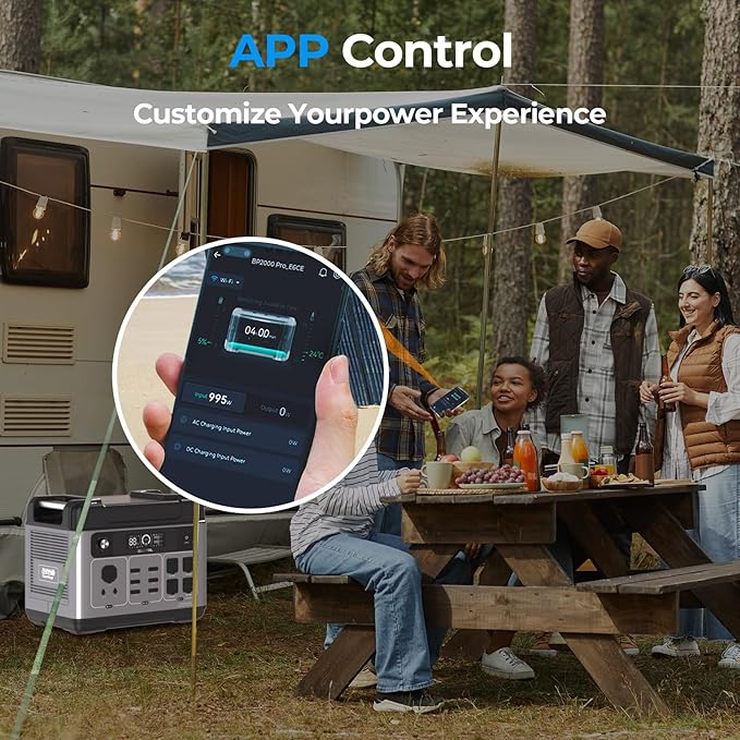 OUKITEL P2001 PLUS 2400W Solar Generator with 400W Solar Panel 2048Wh Power Station Fast Charging APP Control Emergency LiFePO4 Battery for Home Backup Camping RVs