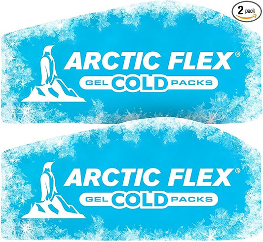 Arctic Flex Gel Replacement Packs - Gel Ice Packs Reusable for Face Ice Brace - Hot and Cold Gel Ice Pack for Injuries, Pain Relief, Swelling - Flexible Therapy Compression Wrap - Athletic, Women, Men