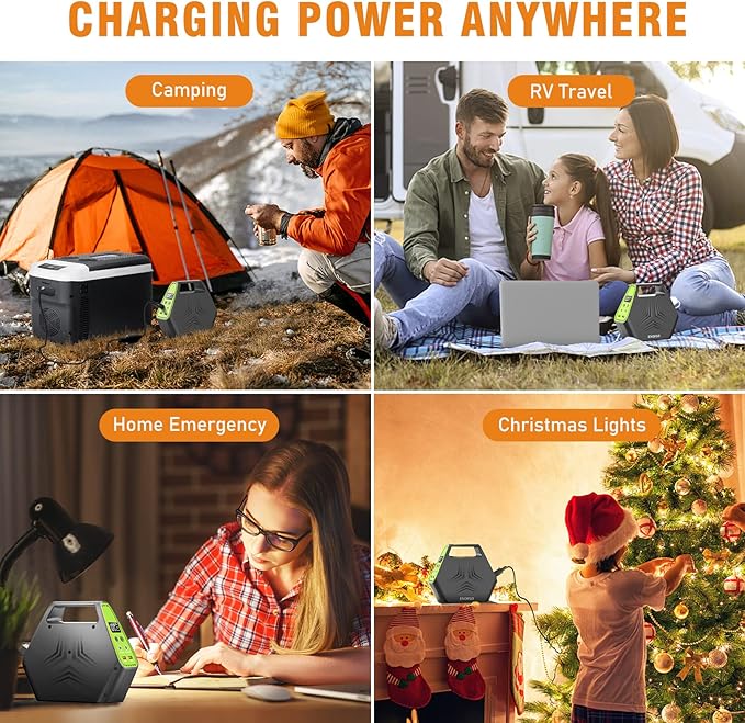 Portable Power Station 97Wh Solar Generator 26400mAh Power Bank with AC Outlet 110V Battery Charger for Home Use Outlet Battery Pack for Camping Emergency