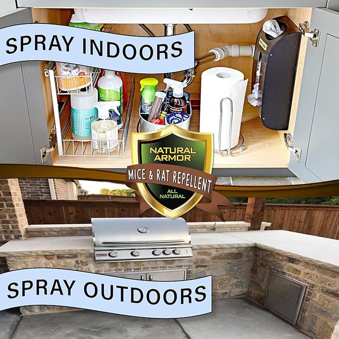 Mice & Rat Repellent. Peppermint Repellent for Mice/Mouse, Rats & Rodents. Natural Spray for Indoor & Outdoor Use. 128 OZ Gallon Refill Ready to Use