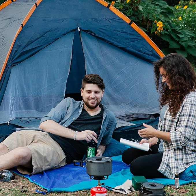 aiGear Camping Cookware Mess Kit, Non-Stick Camping Pan Pot Kettle, Lightweight Aluminum Camping Utensils, Collapsible Portable Camping Cooking Set for Outdoor Cooking Hiking Picnic