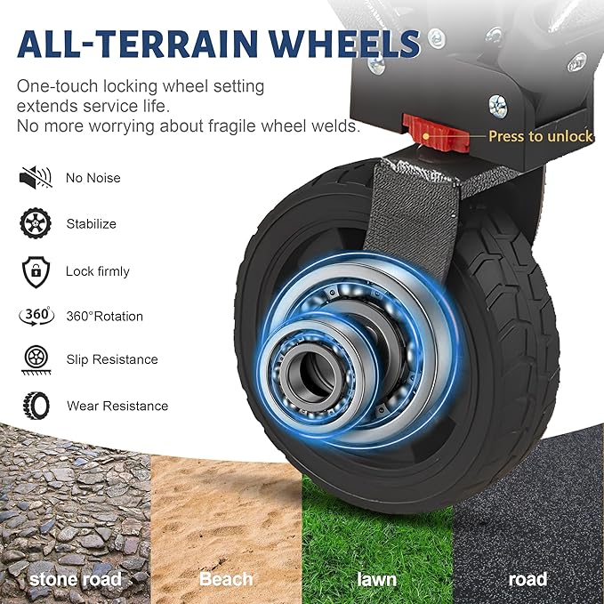 Collapsible Folding Wagon Cart, 220LBS Heavy Duty Foldable Utility Garden Cart with All Terrain Wheels & Side Storage Bag, Portable Sports Wagon for Camping, Shopping, Garden. (Pink)