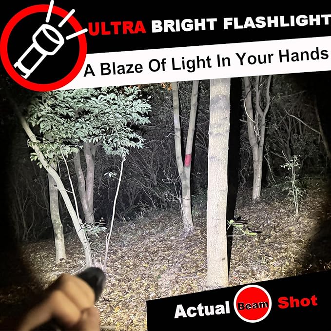 1 Mode Flashlights 2 Pack, Super Bright Zoomable LED Tactical Flashlight High Lumens, Water Resistant Portable Pocket Flash Light for Emergency, Camping, Home, and Gift - Turquoise