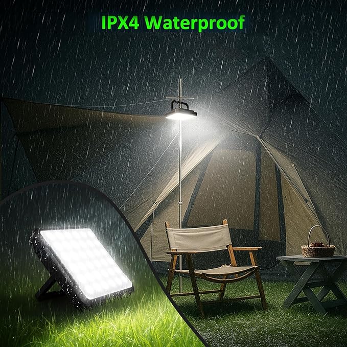 20000mAh Rechargeable Camping Lantern, Battery Powered LED Camping Lights, 1300LM Ultra Bright, 36H Runtime, 4 Modes, IPX4 Waterproof Tent Light Portable for Outdoor, Emergency, Blackout Survival Gear