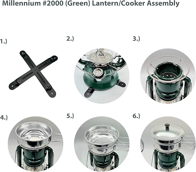 Light of Mine - Dietz #2000 Millenium Cooker Green Oil Lantern with 5/8" Replacement Wick Strips (Green)