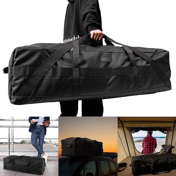 Fitdom 106L 45" Heavy Duty Extra Large Duffle with Upgrade Zipper, Durable & Water Resistant. Perfect as Camping Bag Travel Storage Tent Storage Sports Equipment Bag For Coaches & More