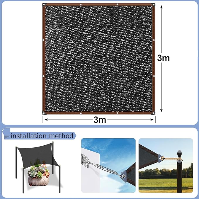 Garden Shade Cloth - for Plants Greenhouse 60-70% Sunblock Shade Neting - for Outdoor Garden Lawn Plant Sun Shade Cloths for Kennel Chicken Coop Shade Net Cover
