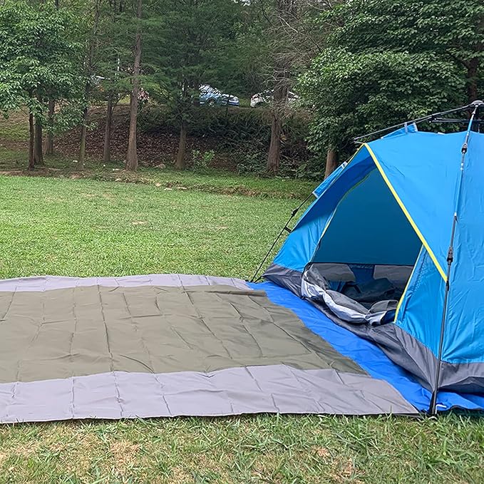 Tent Footprint, 1-4 Person Waterproof Camping Tarp Lightweight Ground Sheet Mat for Backpacking, Hiking, Beach, Picnic