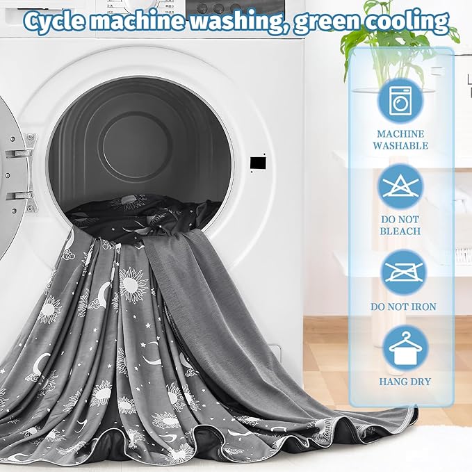 inhand Cooling Blanket King Size (90"x108") - Cooled Blankets for Hot Sleepers Lightweight Breathable Summer Blanket for Sleeping Night Sweats to Keep Cool in The Heat -Dark Grey-Sky