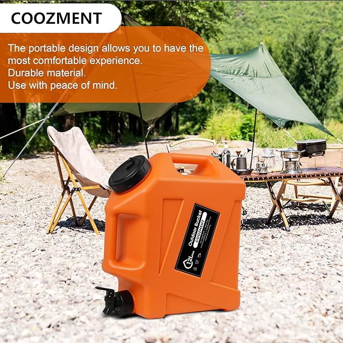 3.2 Gallon/5 Gallon Water Containers with Spigot, BPA Free Water Jug, Military Green Water Tank, Multifunction Water Storage Containers for Camping Outdoor Hiking,Emergency Stroage