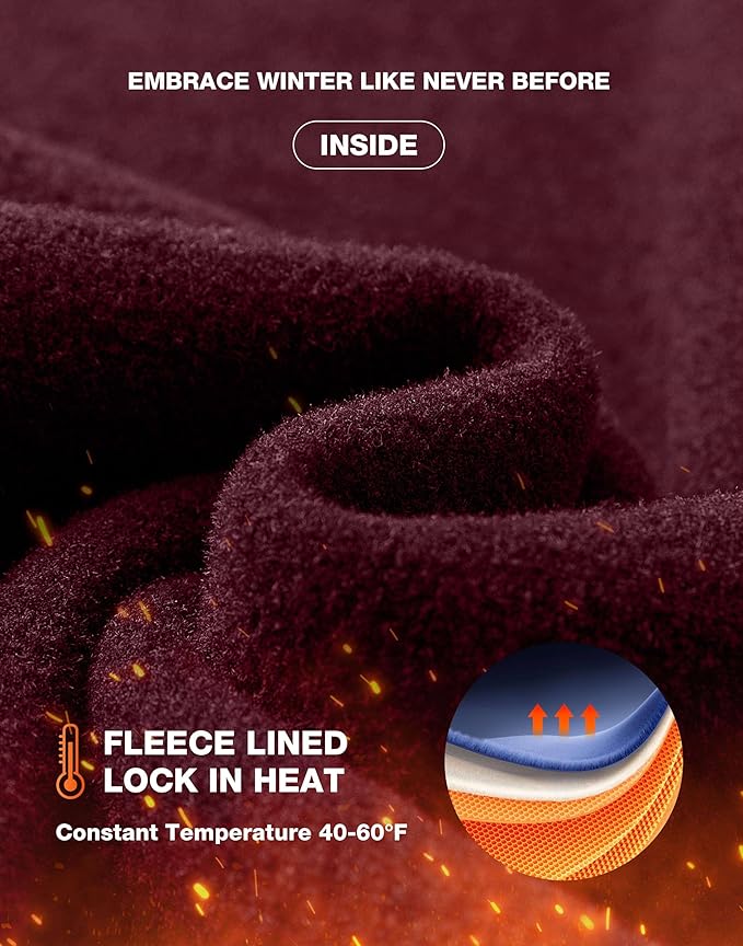 G Gradual Women's Fleece Lined Pants Water Resistant Winter Thermal Flare Leggings Hiking Snow Pants for Women 4 Pockets